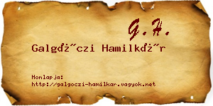 Galgóczi Hamilkár névjegykártya